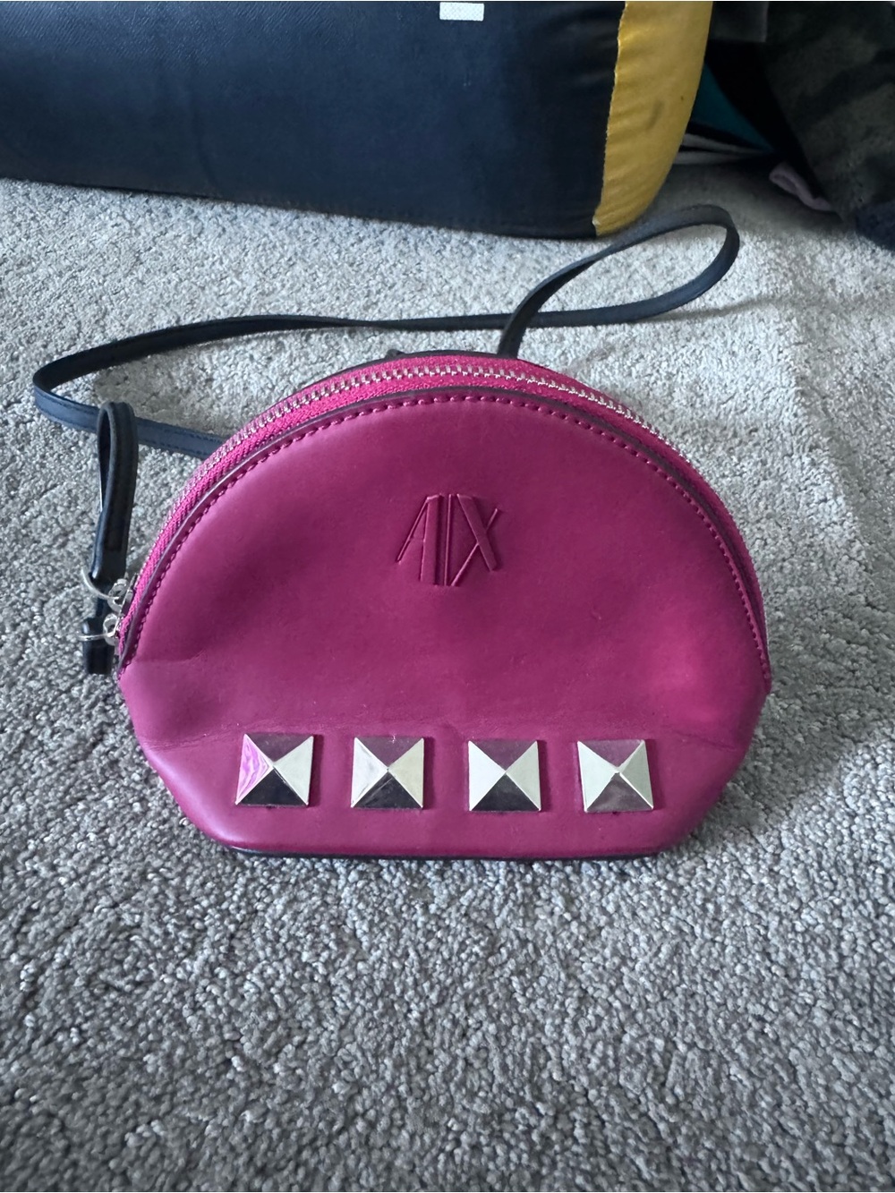 Red Armani exchanged Crossbody Mini Bag with Stud Accent